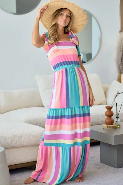 Striped Rainbow Sundress