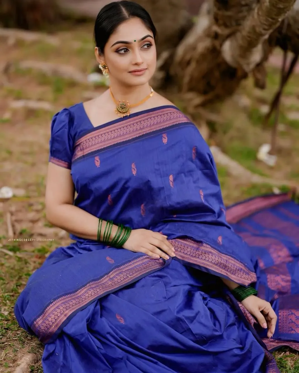 Surreptitious Royal Blue Soft Silk Saree With Charming Blouse Piece