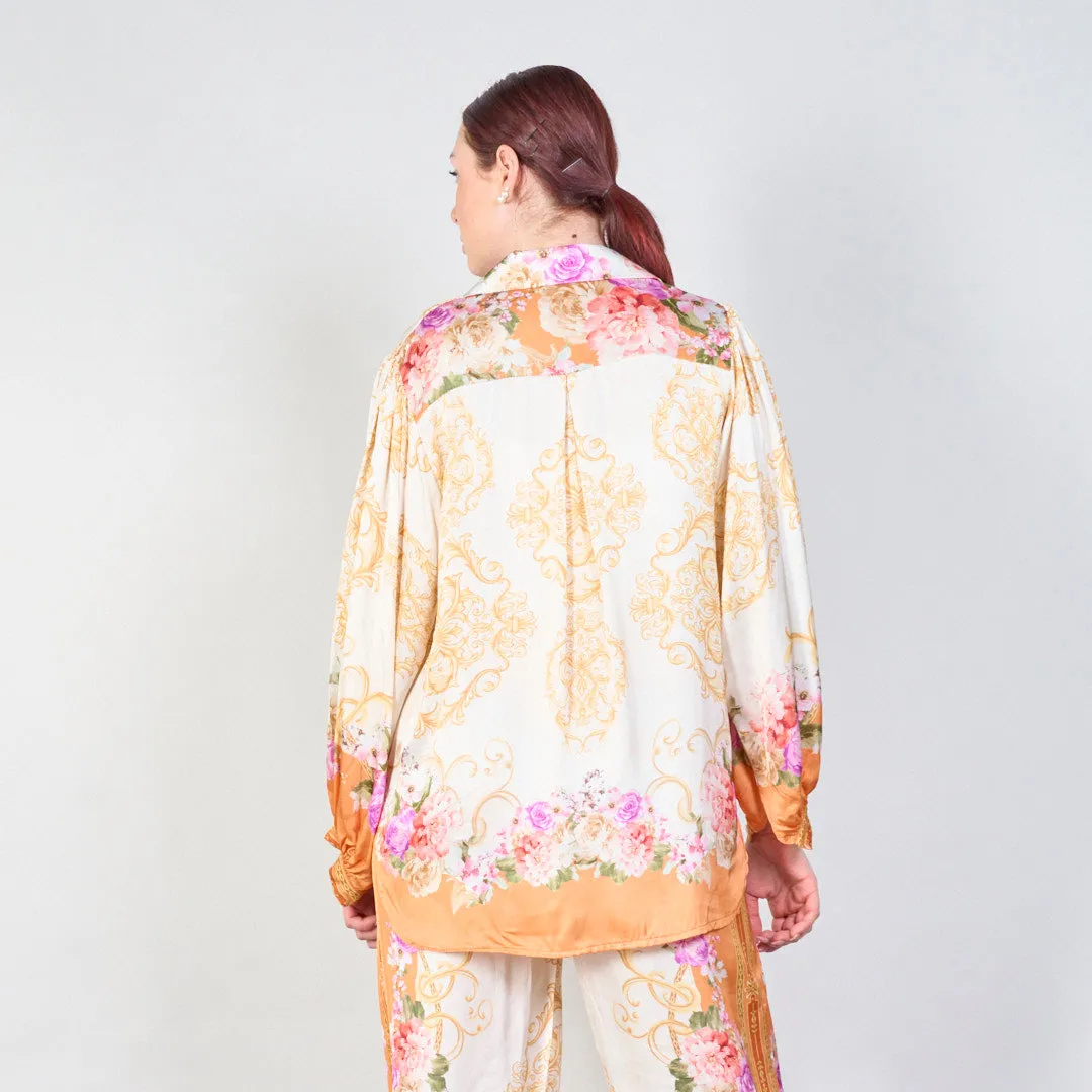 Vintage floral baroque print co-ord set wholesale
