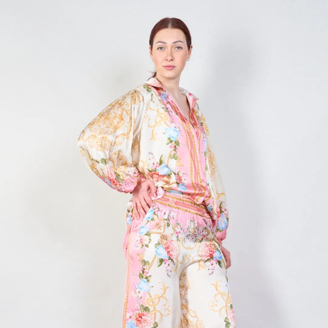 Vintage floral baroque print co-ord set wholesale