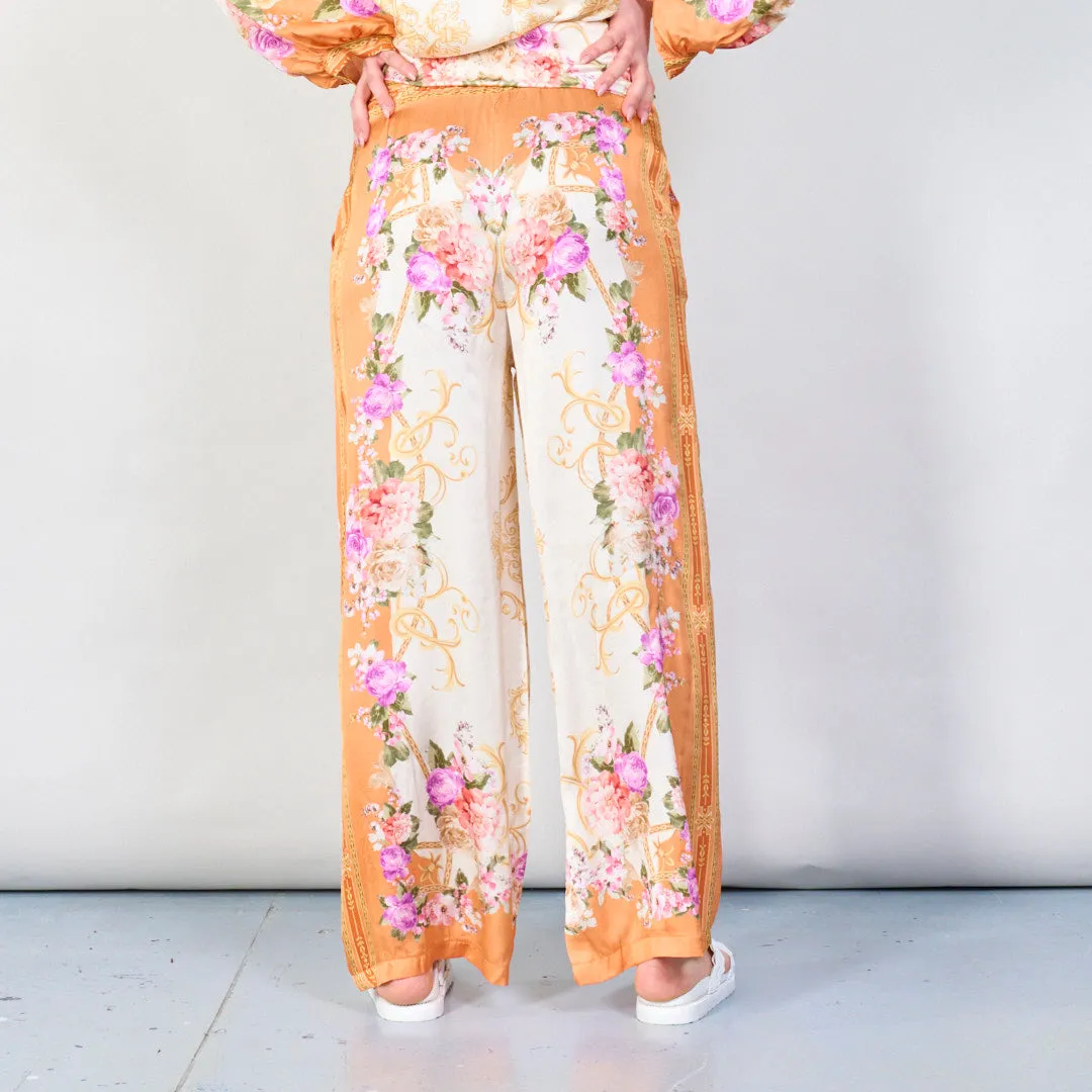 Vintage floral baroque print co-ord set wholesale