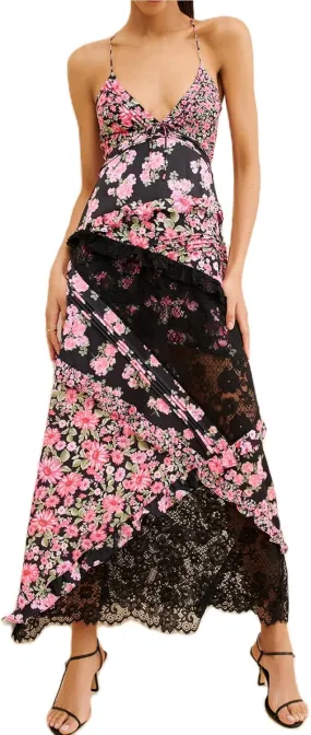Women Summer Dresses Flowy Smocked Maxi Dress Sleeveless Tie Shoulder Boho Dresses Y2K Floral Beach Sundresses