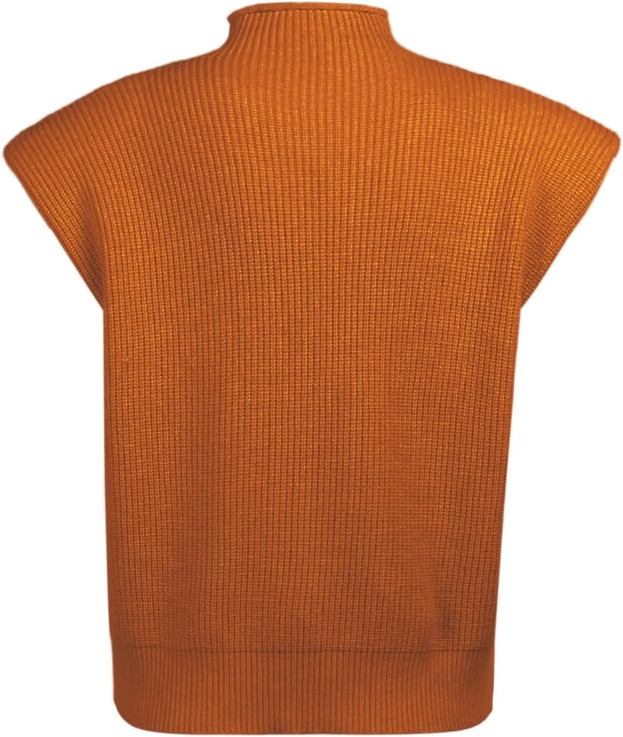 Women's Casual Solid Color Sleeveless High Neck Pullover Sweaters Autumn Winter Soft Cozy Oversize Loose Fit Knit Sweatshirts