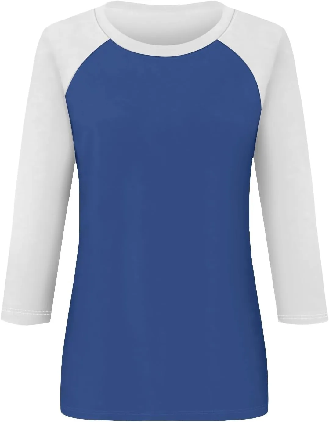 Womens Color Block Tee Crewneck 3/4 Sleeve Summer Top Pullover Lightweight Stretch Soft T Shirts 2025 Trendy Outfits